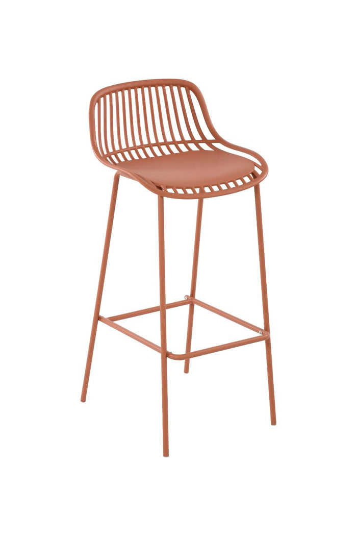 BUTACO PARA BARRA TULUM, COLOR TERRACOTA, DISEÑO MODERNO