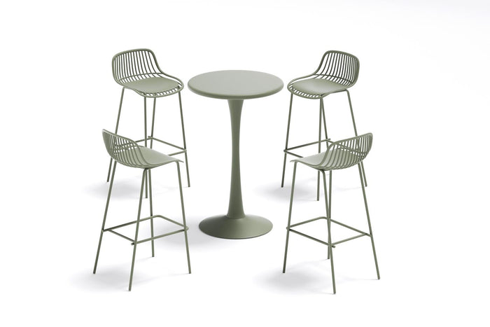 BUTACO PARA BARRA TULUM, COLOR VERDE OLIVO, DISEÑO MODERNO