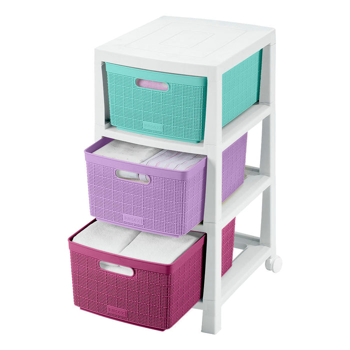 Cajonero Fique 3 Gavetas Glam