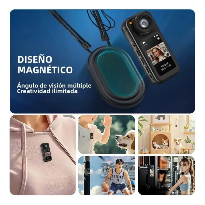 CAMARA DEPORTIVA MINI SPORT CAM WIFI LENTE MAGNETICA FULL HD