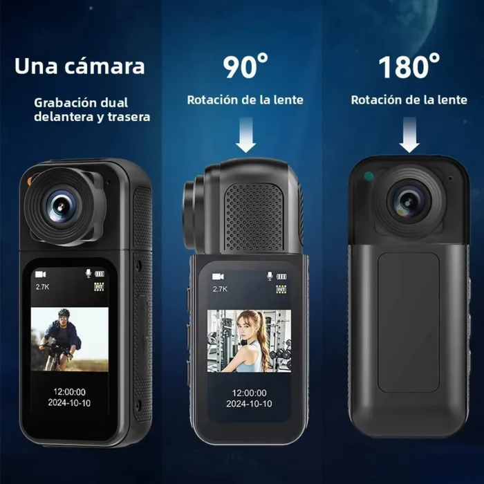 CAMARA DEPORTIVA MINI SPORT CAM WIFI LENTE MAGNETICA FULL HD