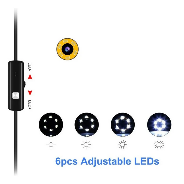 CÁMARA ENDOSCOPIO PARA CELULAR Y PC USB TIPO C 5 MTS