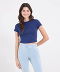 CAMISETA CROP TOP MANGA CORTA 40092694