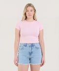 CAMISETA CROP TOP MANGA CORTA 40092695