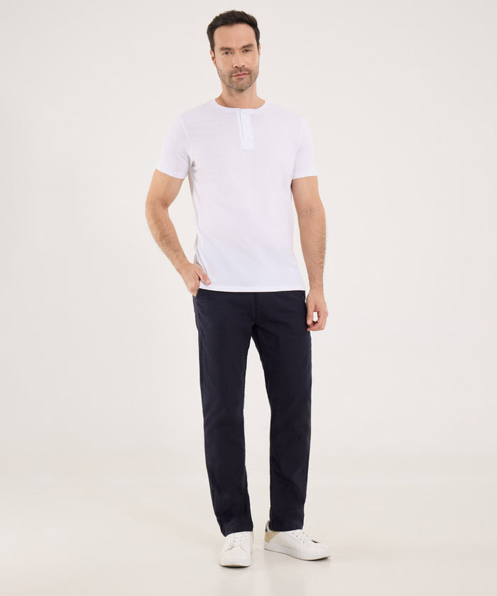 CAMISETA CUELLO HENLEY MANGA CORTA 60090839
