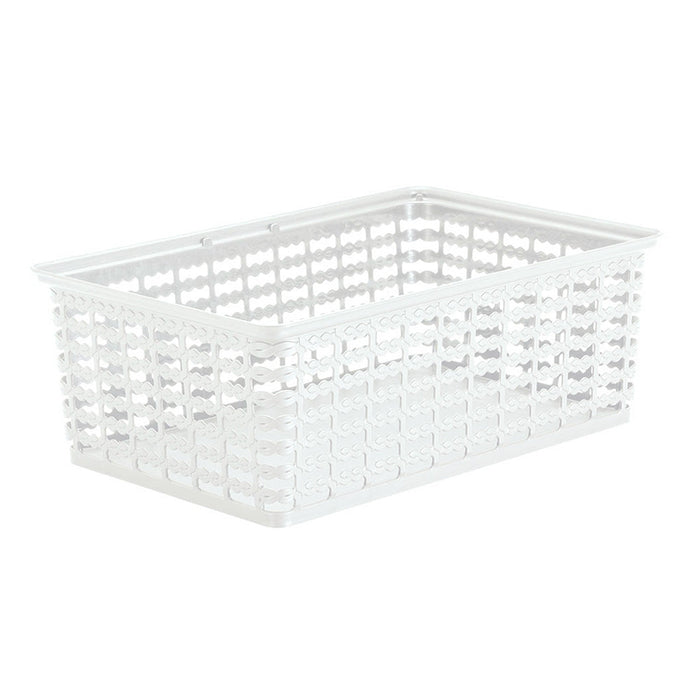 Canasta Deco L Blanco Nieve