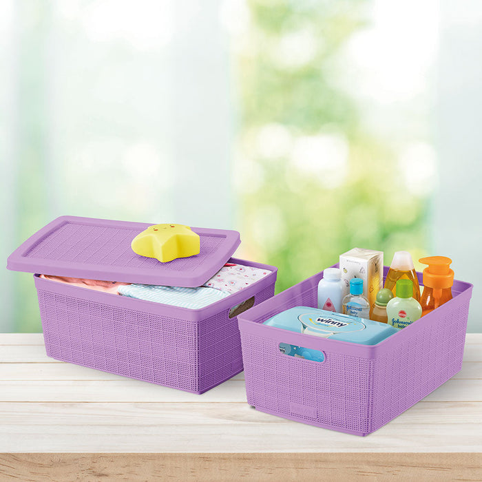 Canasta Fique 13.5 Litros Lavanda