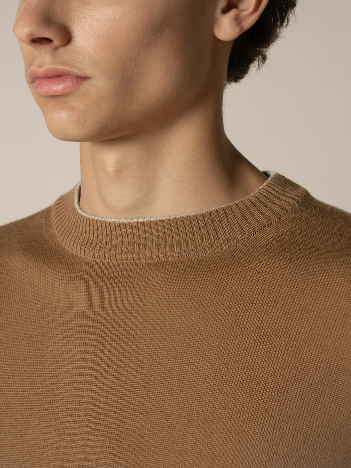 Caramel Two Tone City Crew