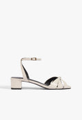Carmen Mid Leather Sandal 5 Sugar White Leather - Schutz Shoes