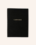 Carpe Diem Embossed Leather Notebook Shown in Blue
