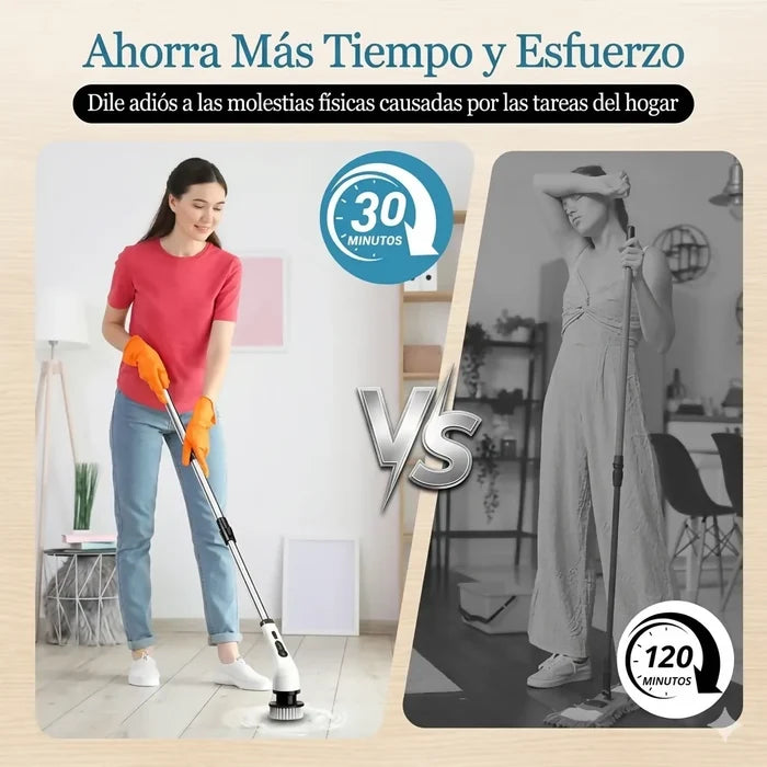 CEPILLO ELÉCTRICO LIMPIEZA BAÑO COCINA PISOS GIRATORIO