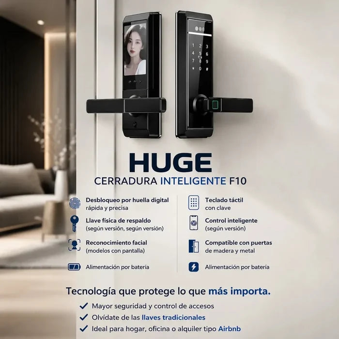 CERRADURA WIFI INTELIGENTE FACIAL HUELLA CHIP DIGITAL LLAVE