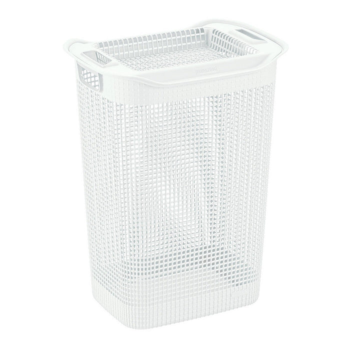 Cesta Para Ropa Linum Con Tejido Premium Blanco