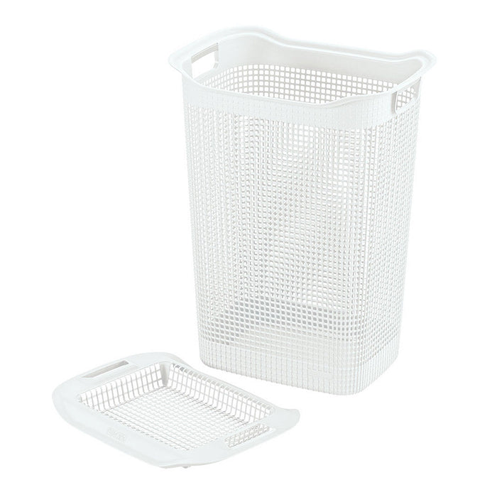 Cesta Para Ropa Linum Con Tejido Premium Blanco