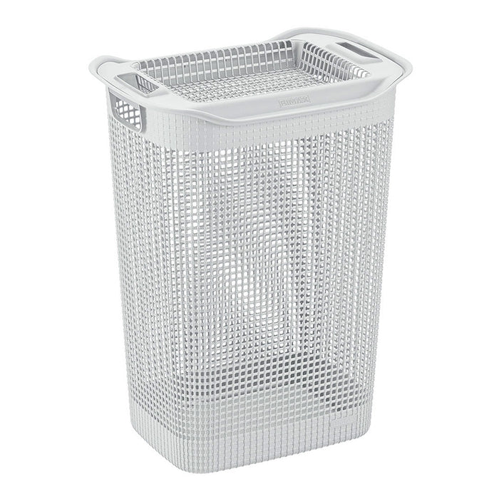 Cesta Para Ropa Linum Con Tejido Premium Gris Hielo