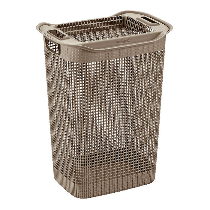 Cesta Para Ropa Linum Con Tejido Premium Mocca