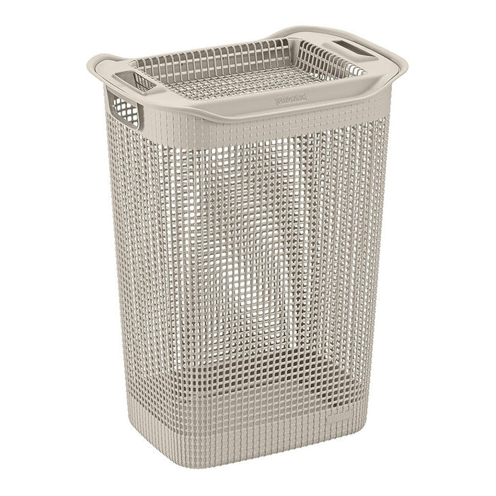 Cesta Para Ropa Linum Con Tejido Premium Taupe