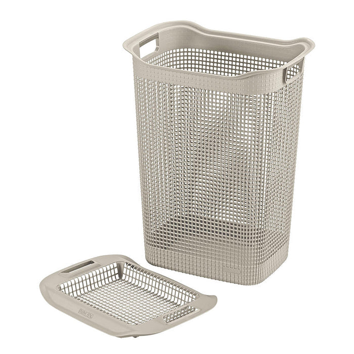 Cesta Para Ropa Linum Con Tejido Premium Taupe