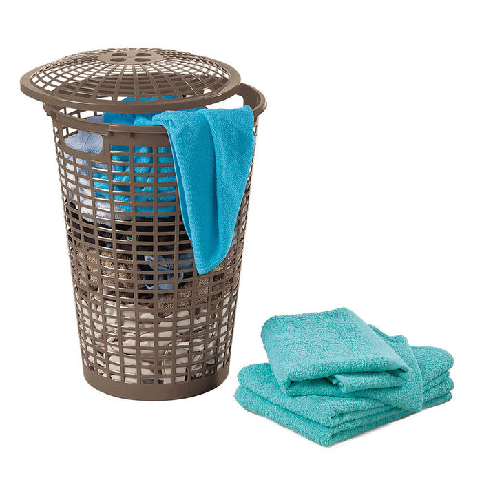 Cesta para Ropa Redonda con Manijas Mocca