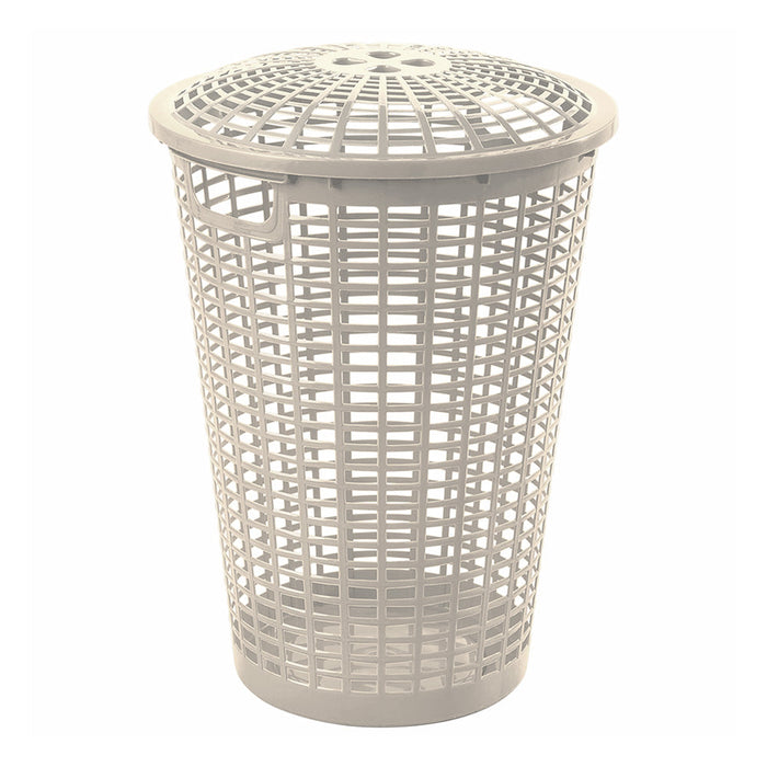 Cesta para Ropa Redonda con Manijas Taupe
