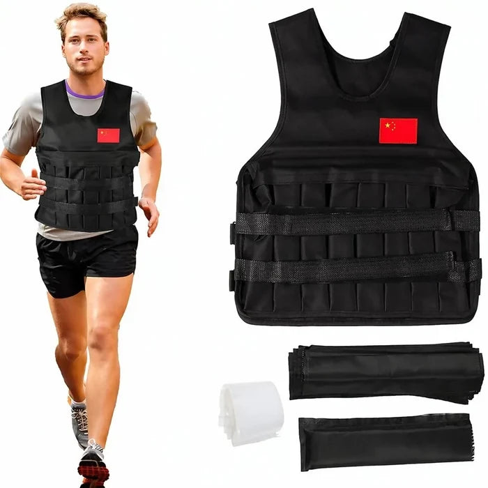 CHALECO PESAS ENTRENAMIENTO 20 KG 40 LBS ENTRENAMIENTO GYM AJUSTABLE ALTA RESISTENCIA