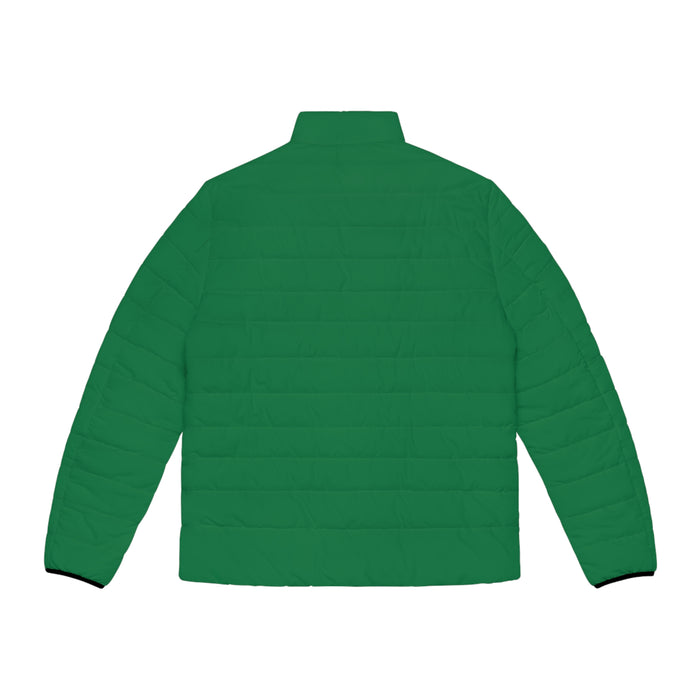 Christmas In The Park Red Puffer Jacket — Men’s Holiday Quilted Coat