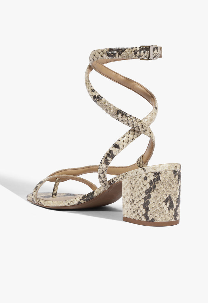 Cleo Snake Print Leather Sandal - Schutz Shoes
