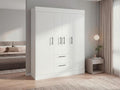 Closet Aura, Blanco Duqueza, Con Cuatro Puertas y Dos Cajones
