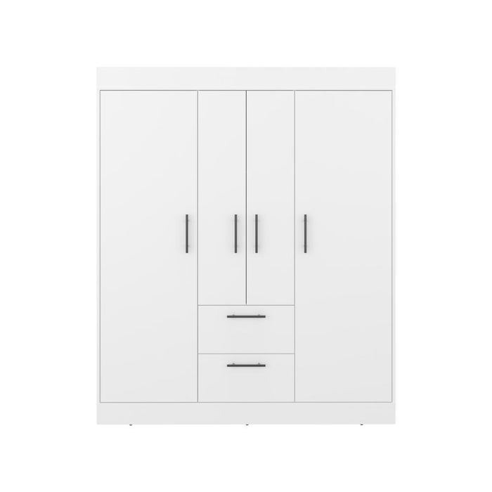 Closet Aura, Blanco Duqueza, Con Cuatro Puertas y Dos Cajones