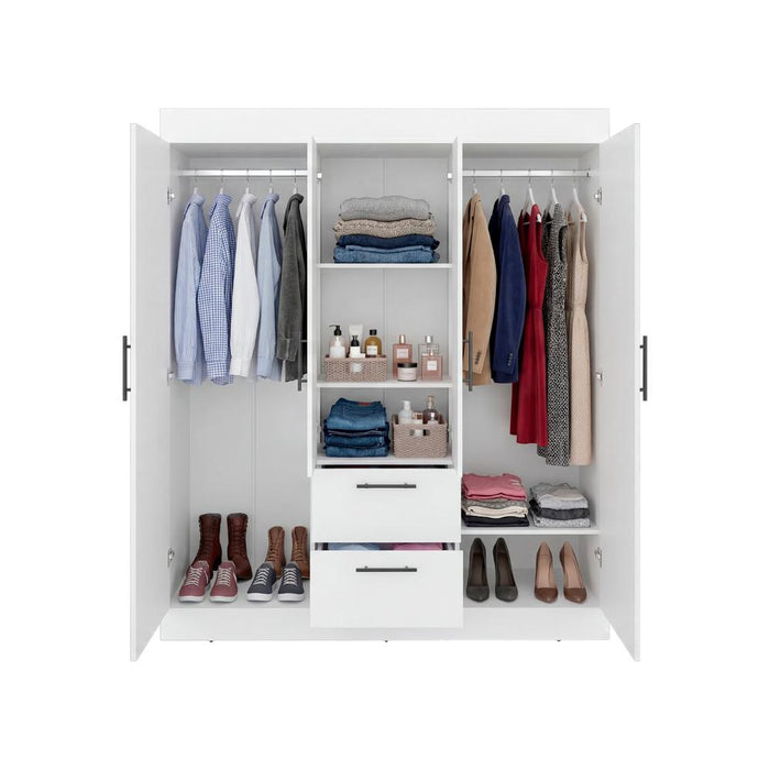 Closet Aura, Blanco Duqueza, Con Cuatro Puertas y Dos Cajones