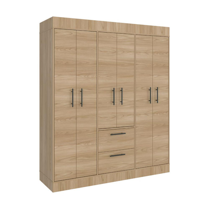 Closet Aura, Fresno Europeo y Wengue, con 6 puertas y dos cajones