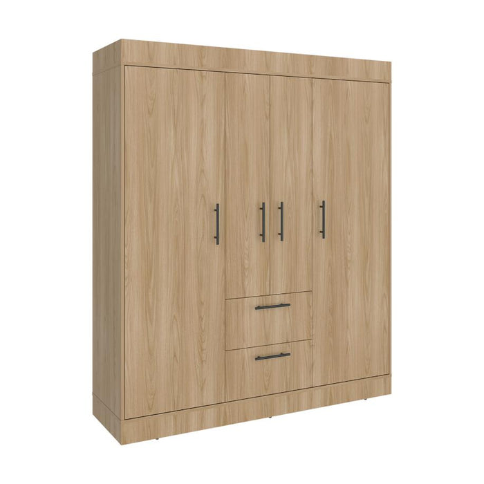 Closet Aura II, Fresno Europeo y Wengue, con 4 puertas y dos cajones