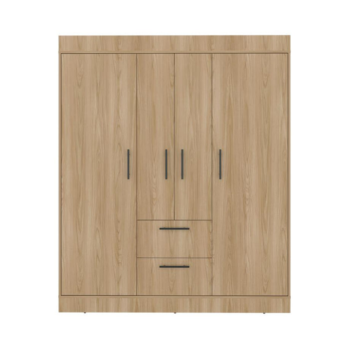 Closet Aura II, Fresno Europeo y Wengue, con 4 puertas y dos cajones