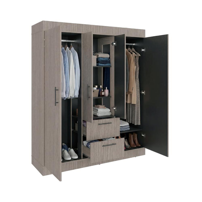 Closet Aura, Positano y Wengue, Con Cuatro Puertas y Dos Cajones