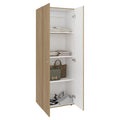 CLOSET BEICO, FRESNO Y BLANCO DUQUEZA, CON DOS PUERTAS ABATIBLES Y CUATRO ENTREPAÑOS
