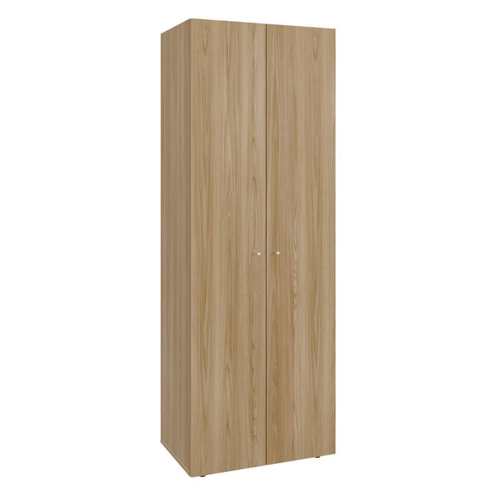 CLOSET BEICO, FRESNO Y BLANCO DUQUEZA, CON DOS PUERTAS ABATIBLES Y CUATRO ENTREPAÑOS