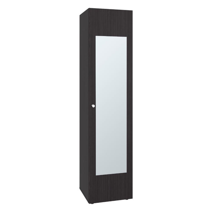 Closet Con Espejo Alma, Kronos Wengue, Una puerta abatible y entrepaños para guardar ropa ZF
