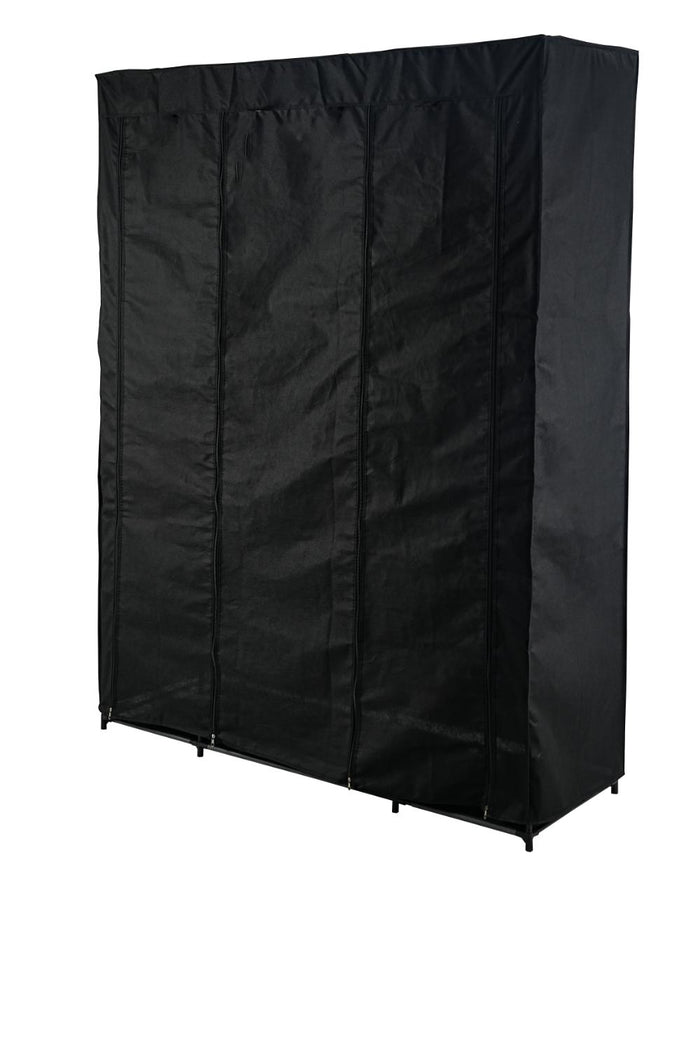 Closet Organizador Belo, Negro, En tela con variedad de entrepaños laterales