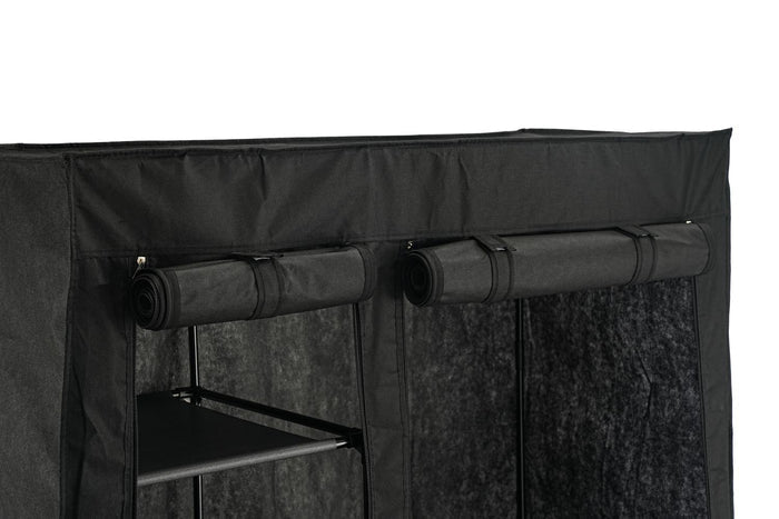 Closet Organizador Dono, Negro,  con variedad de entrepaños en tela