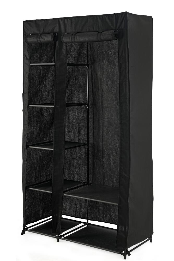 Closet Organizador Dono, Negro,  con variedad de entrepaños en tela