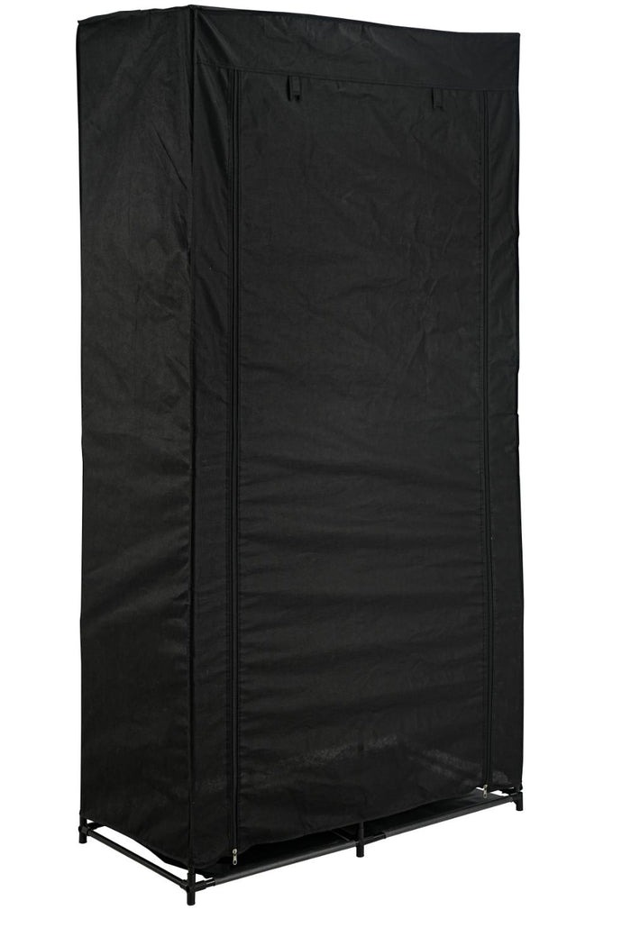 Closet Organizador Ena, Negro, En tela con variedad de entrepaños