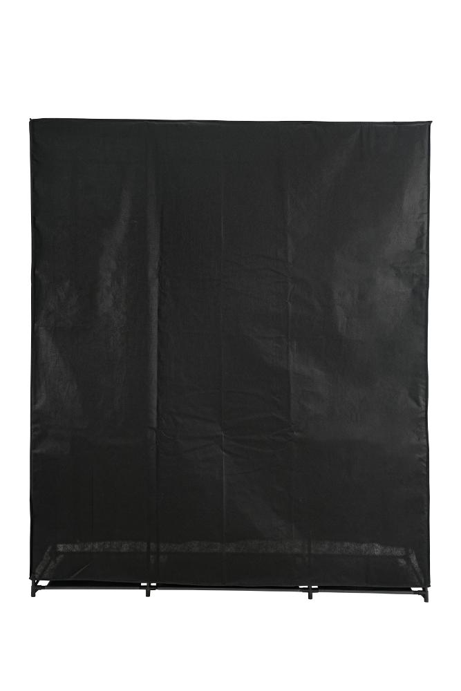 Closet Organizador Erba, Negro, En tela con variedad de entrepaños centrales