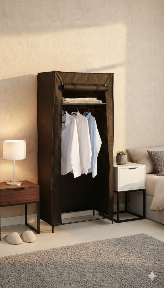 Closet Organizador Tuco, Negro, De tela, con espacio para organizar ropa