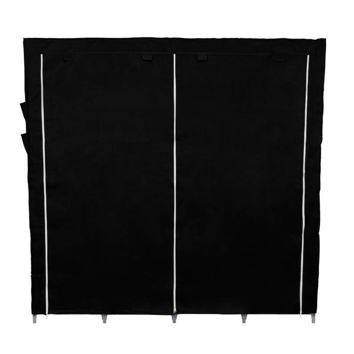 CLOSET PORTÁTIL GARMENT, NEGRO, VARIEDAD DE ENTREPAÑOS EN TELA