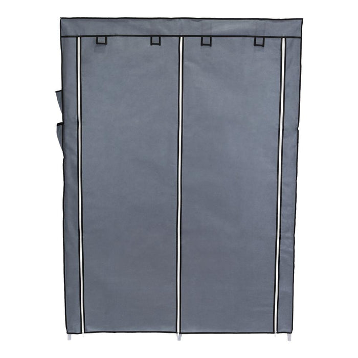 CLOSET PORTÁTIL JEANPOOL, GRIS, VARIEDAD DE ENTREPAÑOS EN TELA