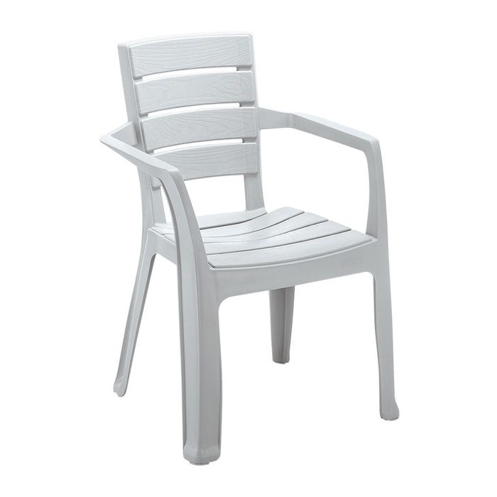 Combo Comedor Baru (1 Mesa + 4 Sillas Con Brazos) Gris Hielo