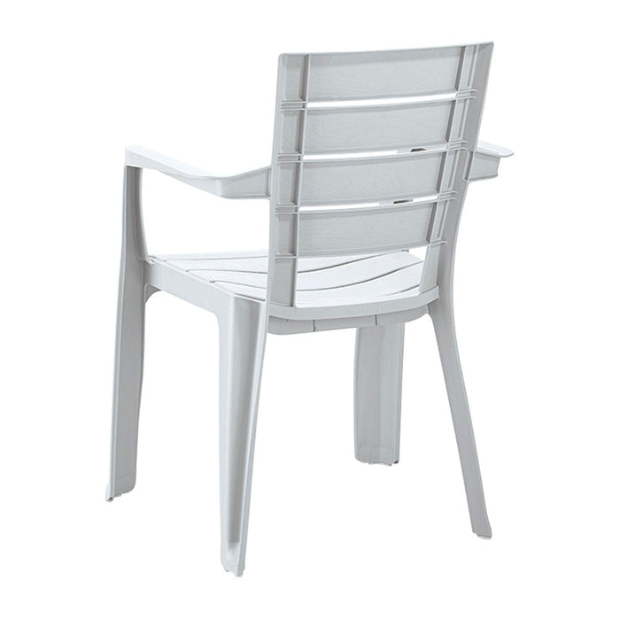 Combo Comedor Baru (1 Mesa + 4 Sillas Con Brazos) Gris Hielo