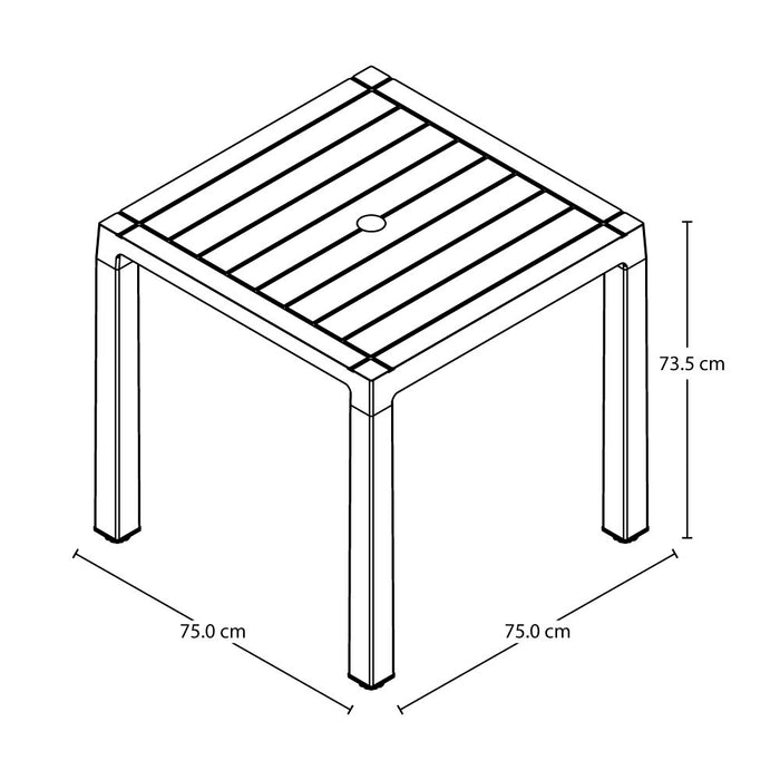 Combo Comedor Barú Trendy (1 Mesa + 4 Sillas Con Brazos) Azul Petroleo