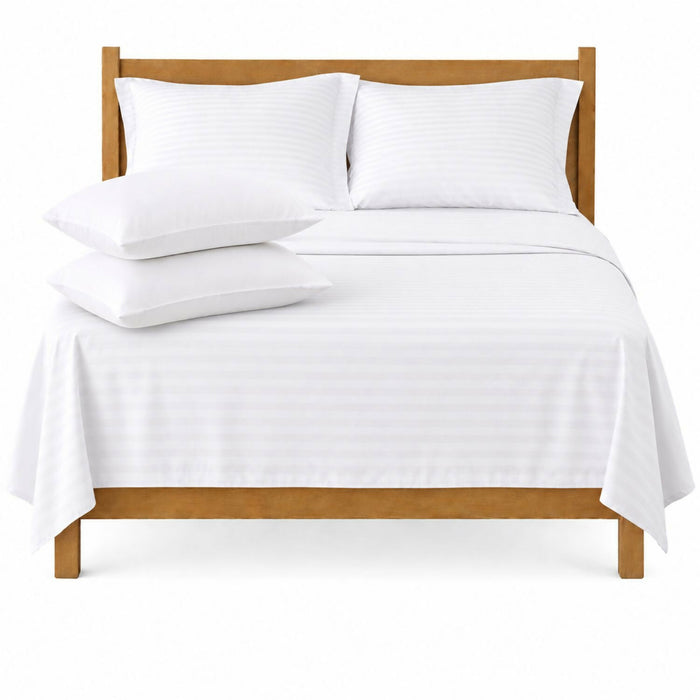 Combo Juego de sábanas + 2 almohadas siliconadas doble