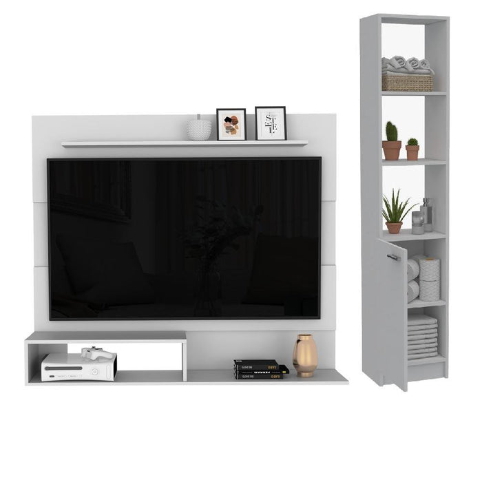 COMBO MULTIFUNCIONAL SIMMA, INCLUYE PANEL DE TV Y MUEBLE ESQUINERO
